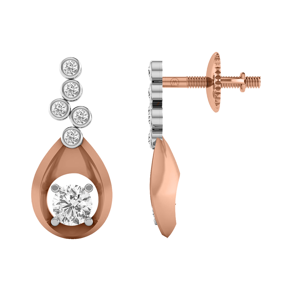 14K Gold Delicate Diamond Earring JER11