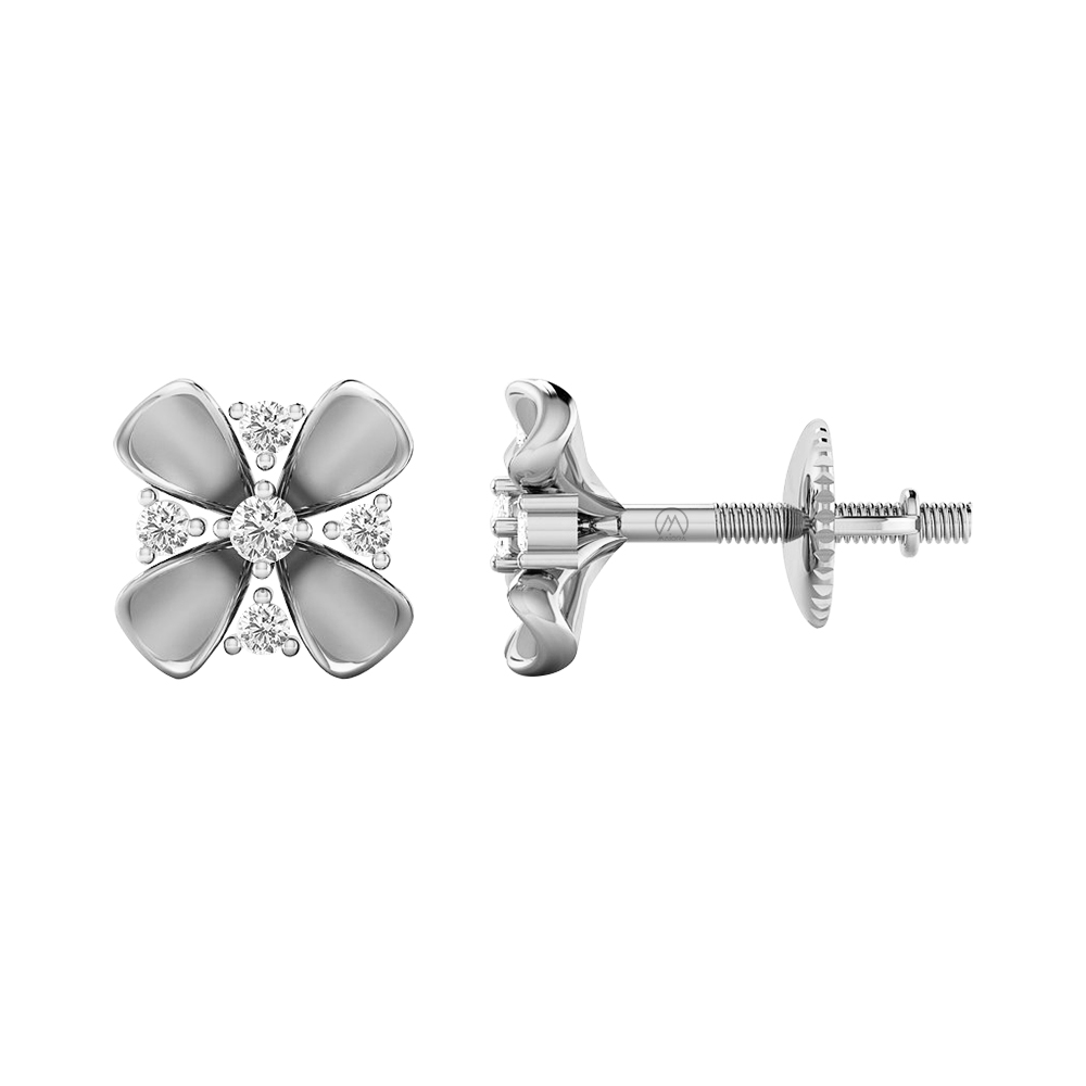 14K Gold Unique Diamond Earring JER9