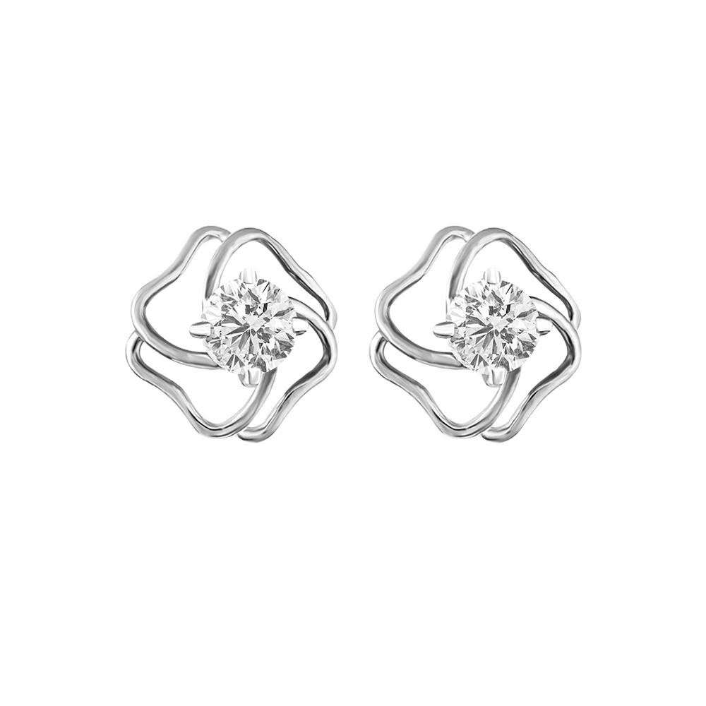 14K Gold Graceful Diamond Earring JER6