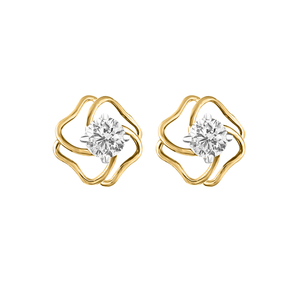 14K Gold Graceful Diamond Earring JER6