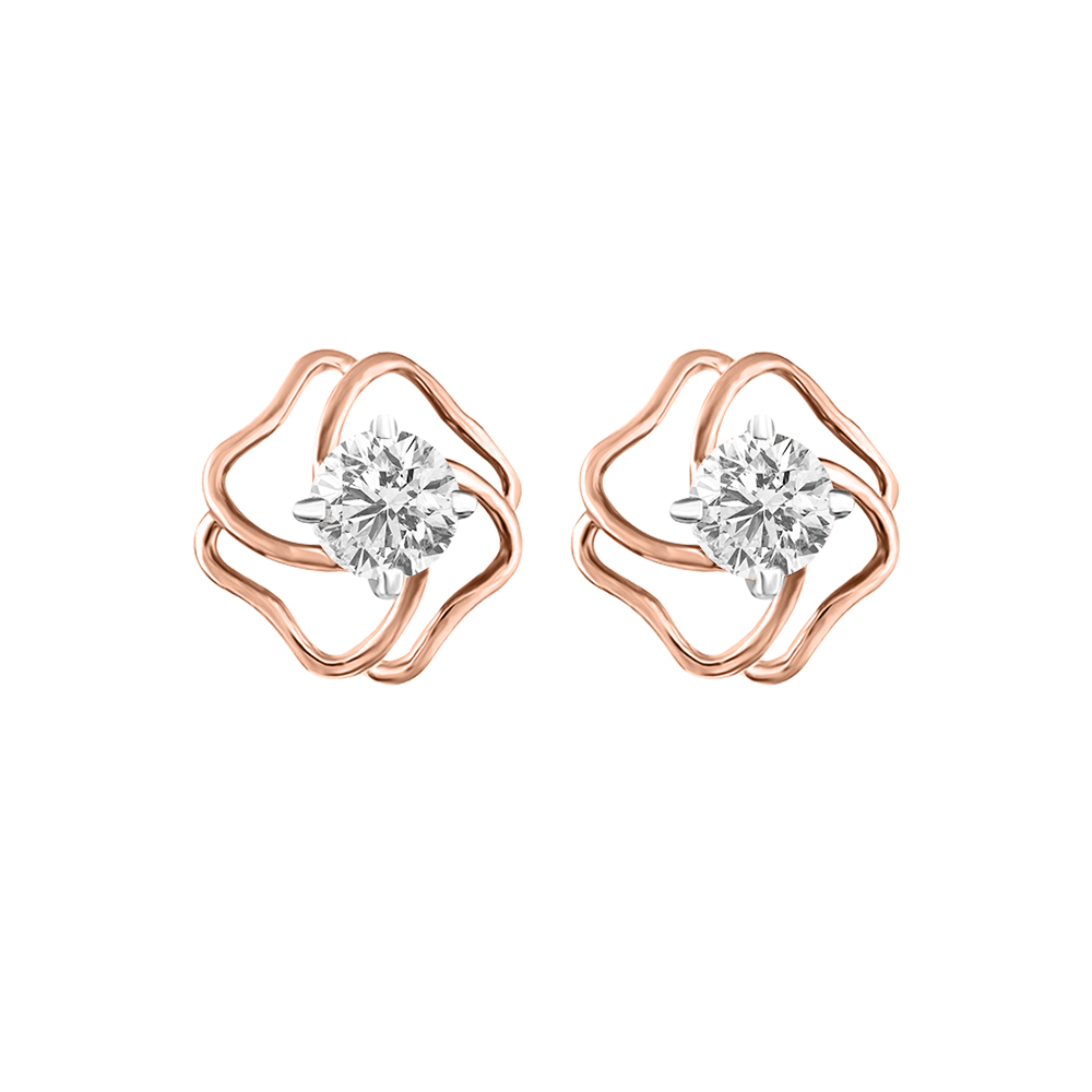 14K Gold Graceful Diamond Earring JER6