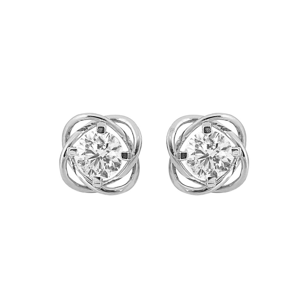 14K Gold Modern Diamond Earring JER4