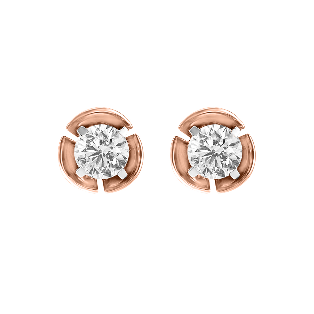 14K Gold Designer Diamond Earring JER3