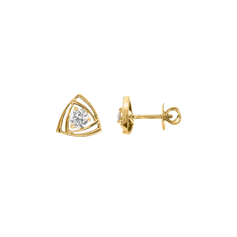 14K Gold Fancy Diamond Earring JER1