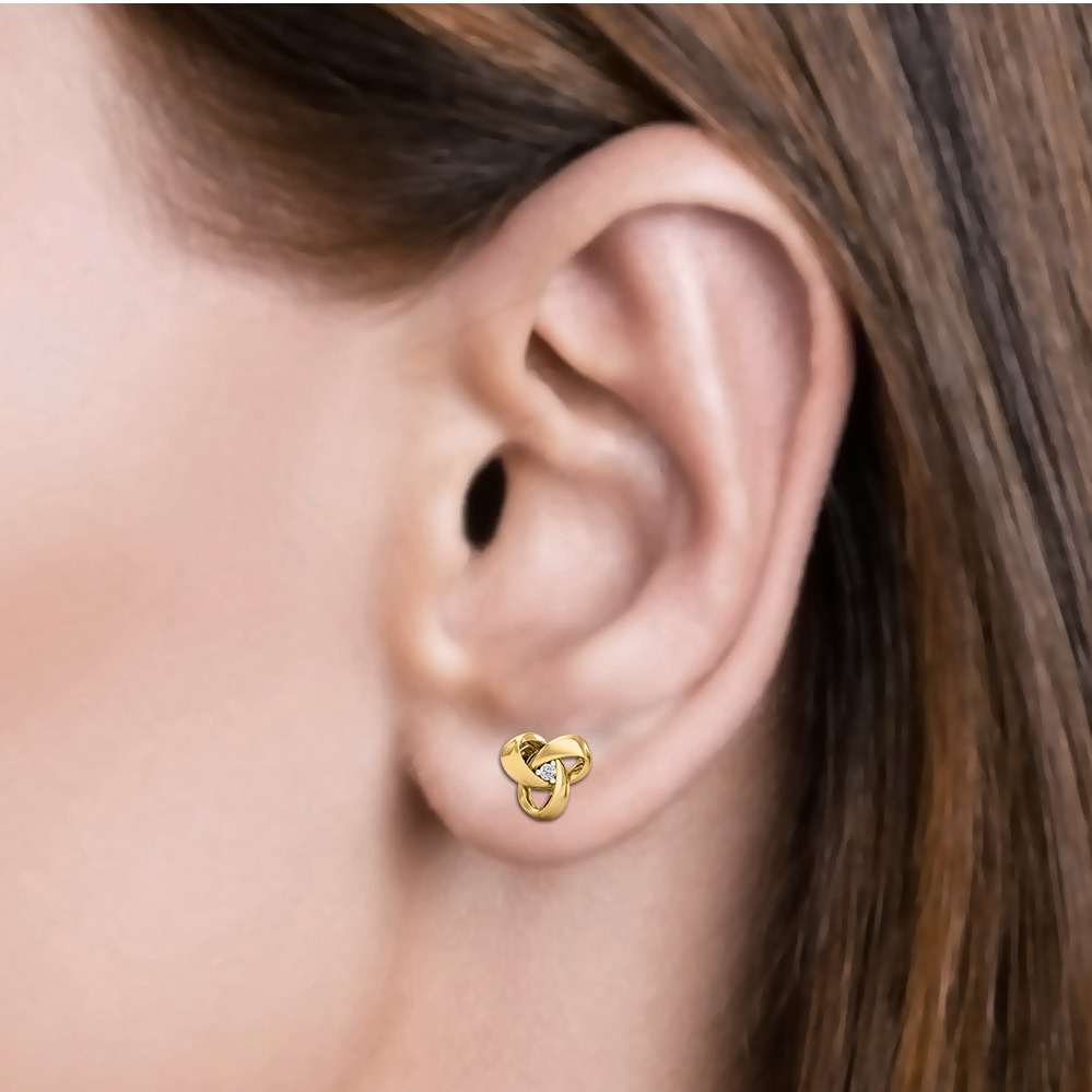 14k gold simple diamond earring jer27