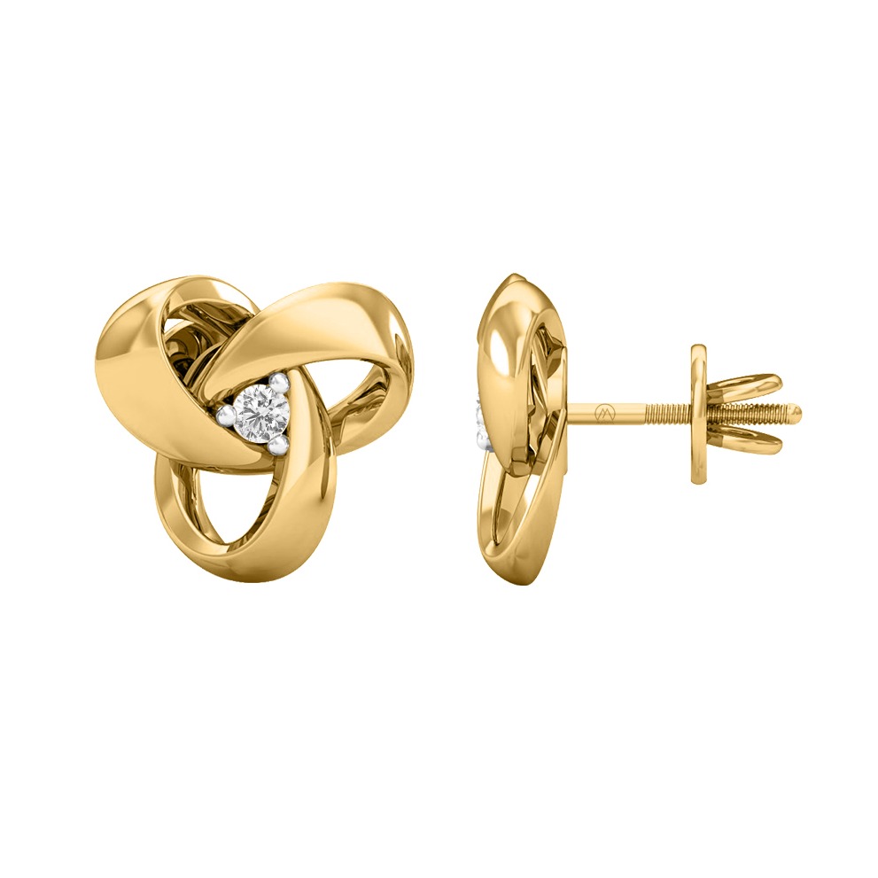14k gold simple diamond earring jer27