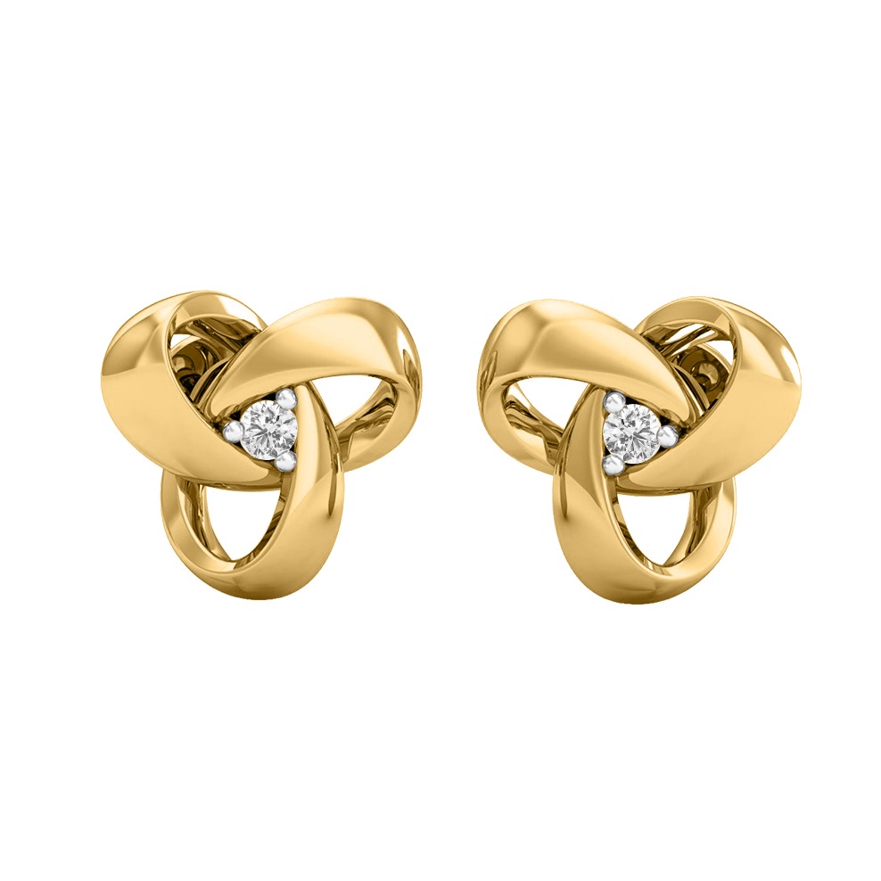 14k gold simple diamond earring jer27