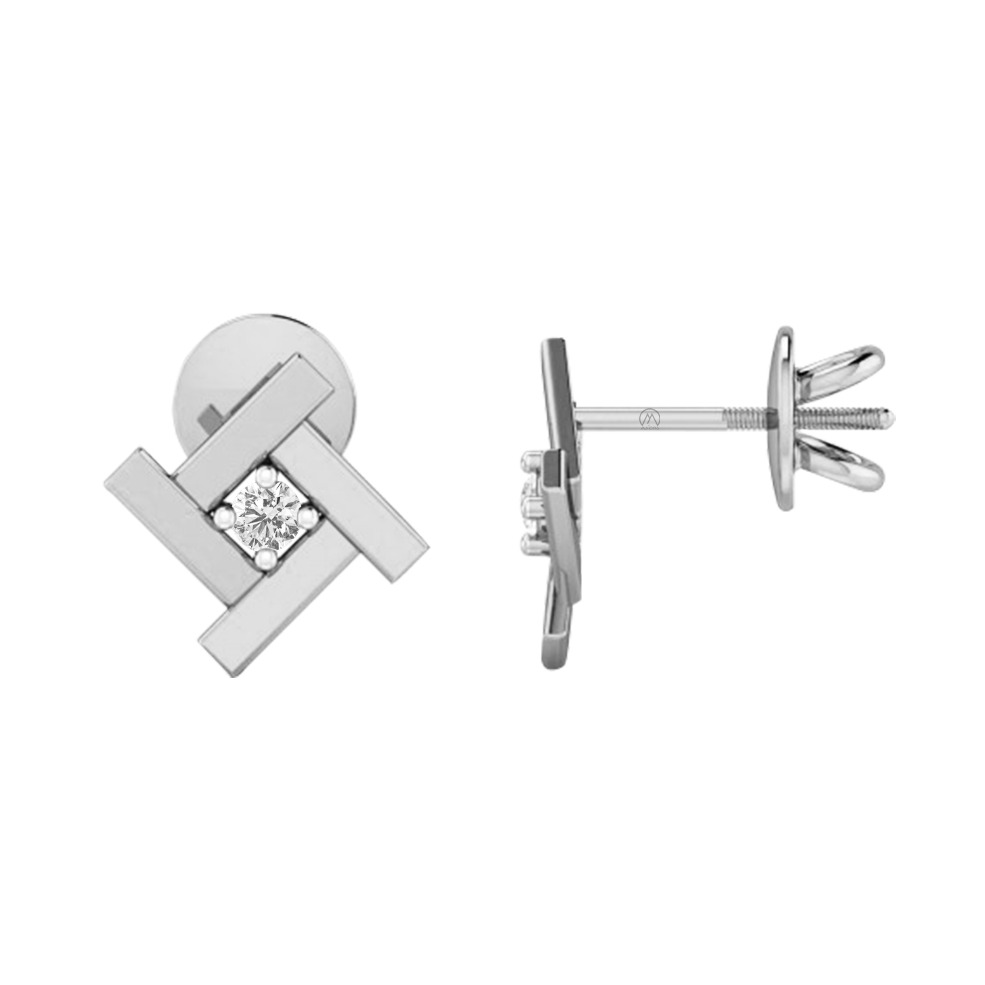 14k gold classic diamond earring jer26