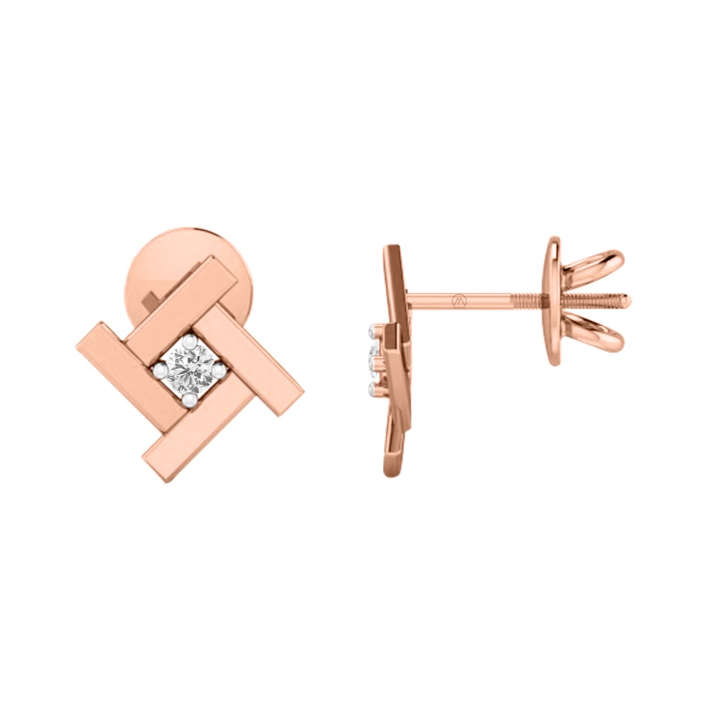 14k gold classic diamond earring jer26