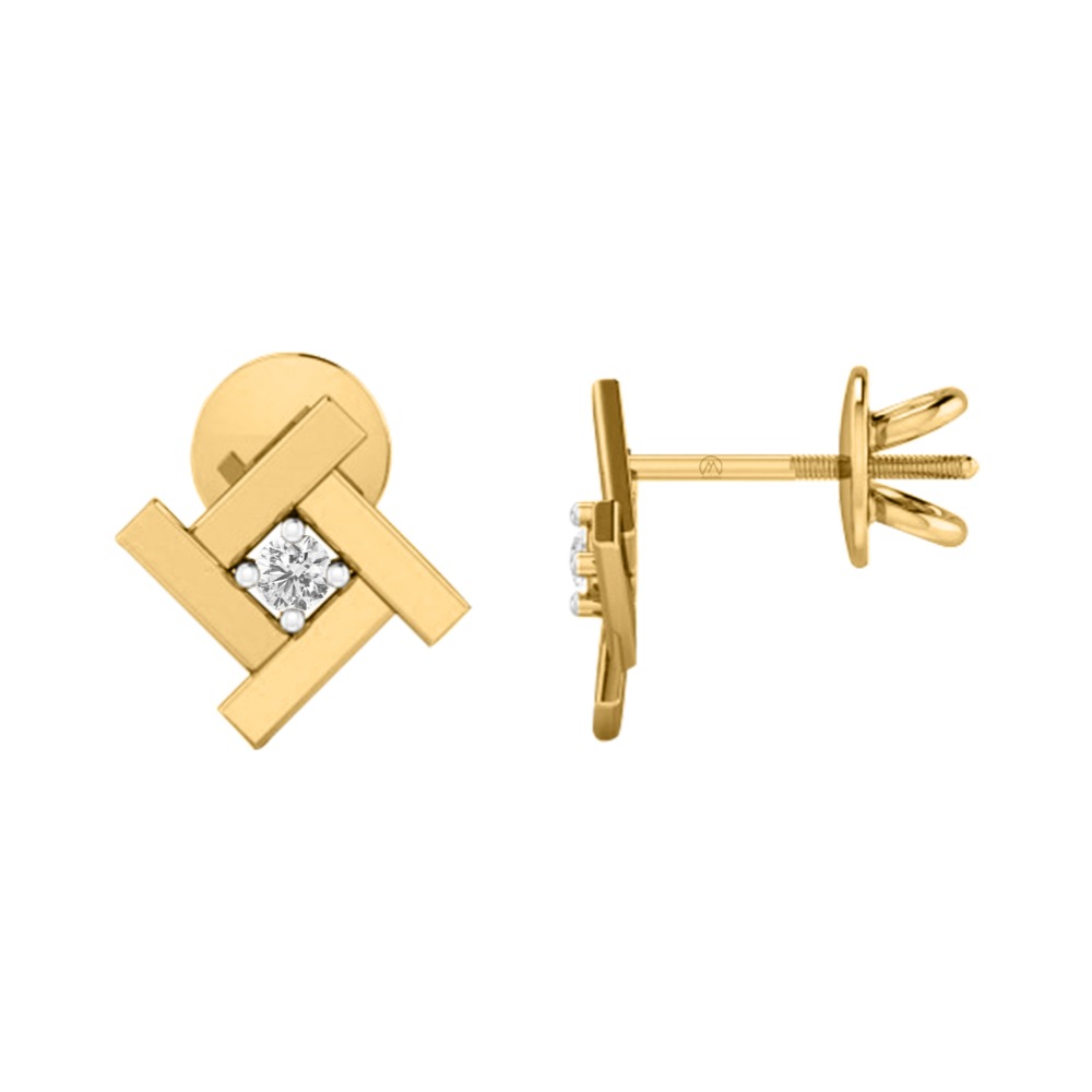 14k gold classic diamond earring jer26
