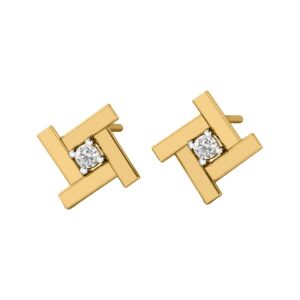14k gold classic diamond earring jer26