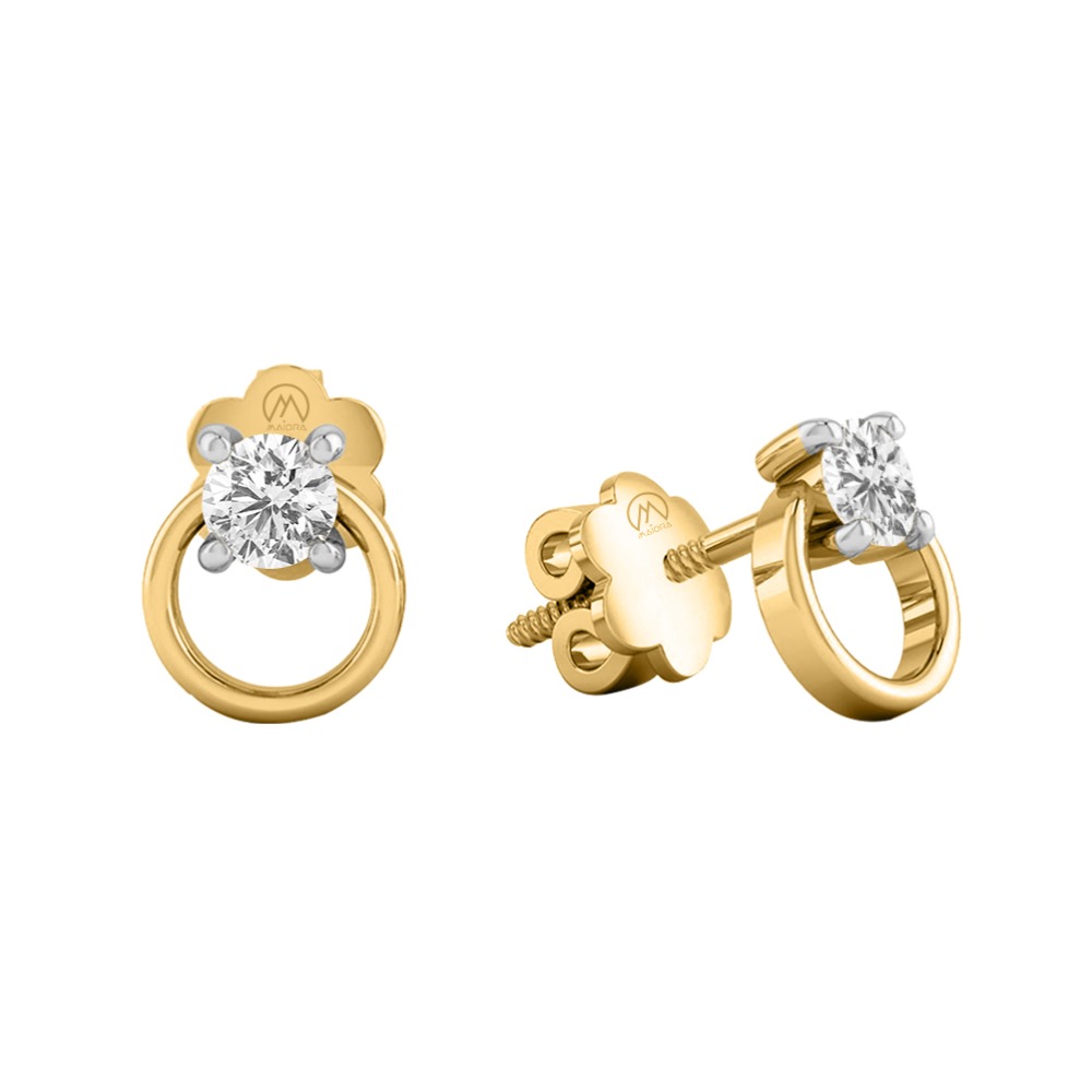 14k gold designer diamond earring jer25