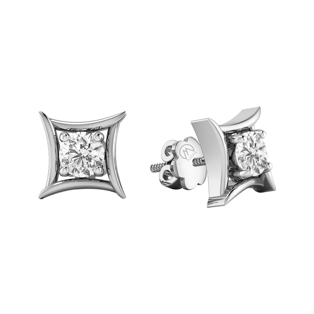 14K Gold Sparkling Diamond Earring JER23