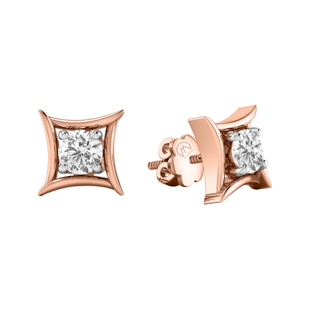 14K Gold Sparkling Diamond Earring JER23