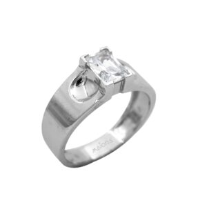 Diamond With Gold Icon Ring