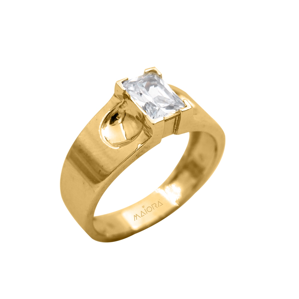 Diamond With Gold Icon Ring