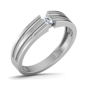 Diamond And Gold Mens Ring