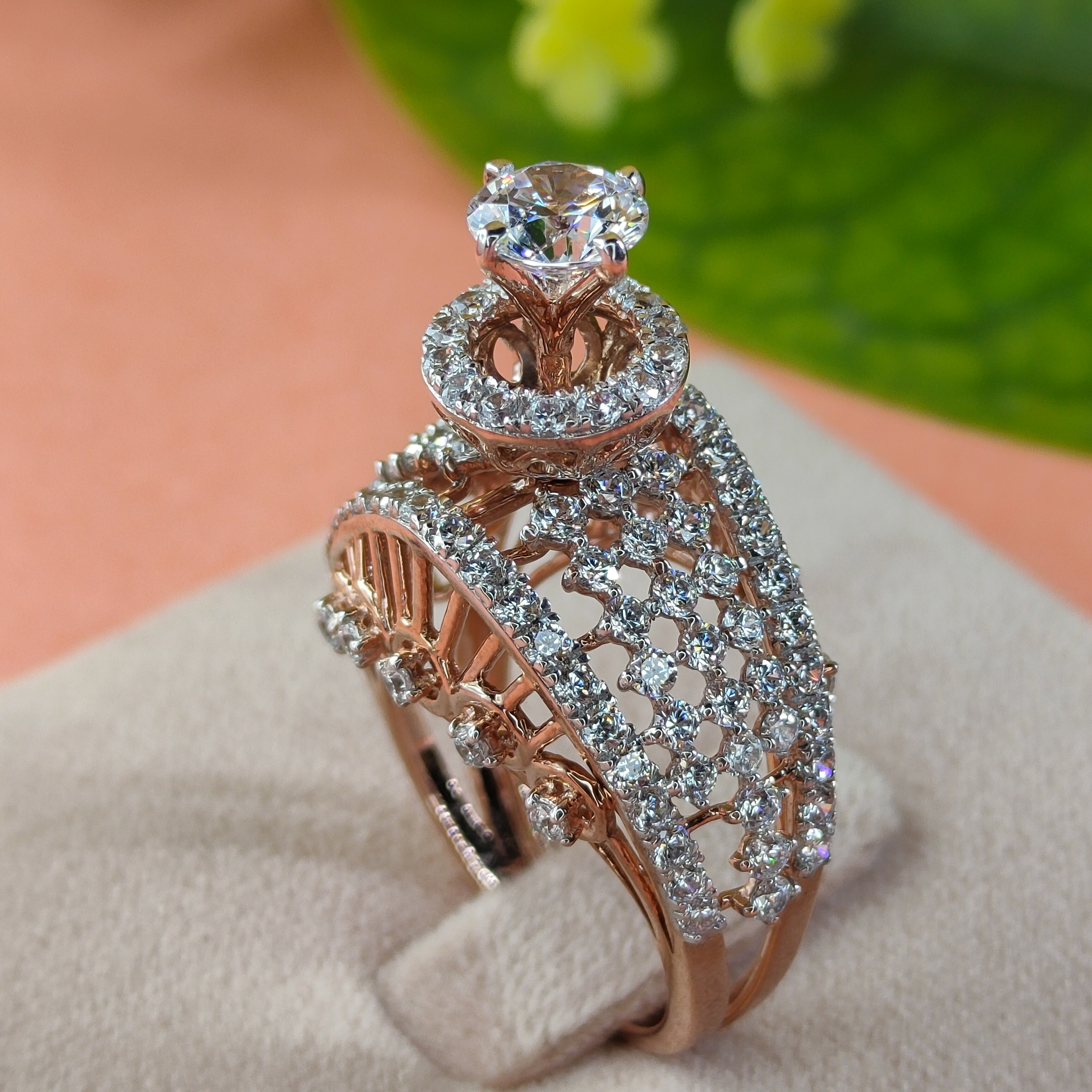 14K Gold Fancy Diamond Ring JLR41