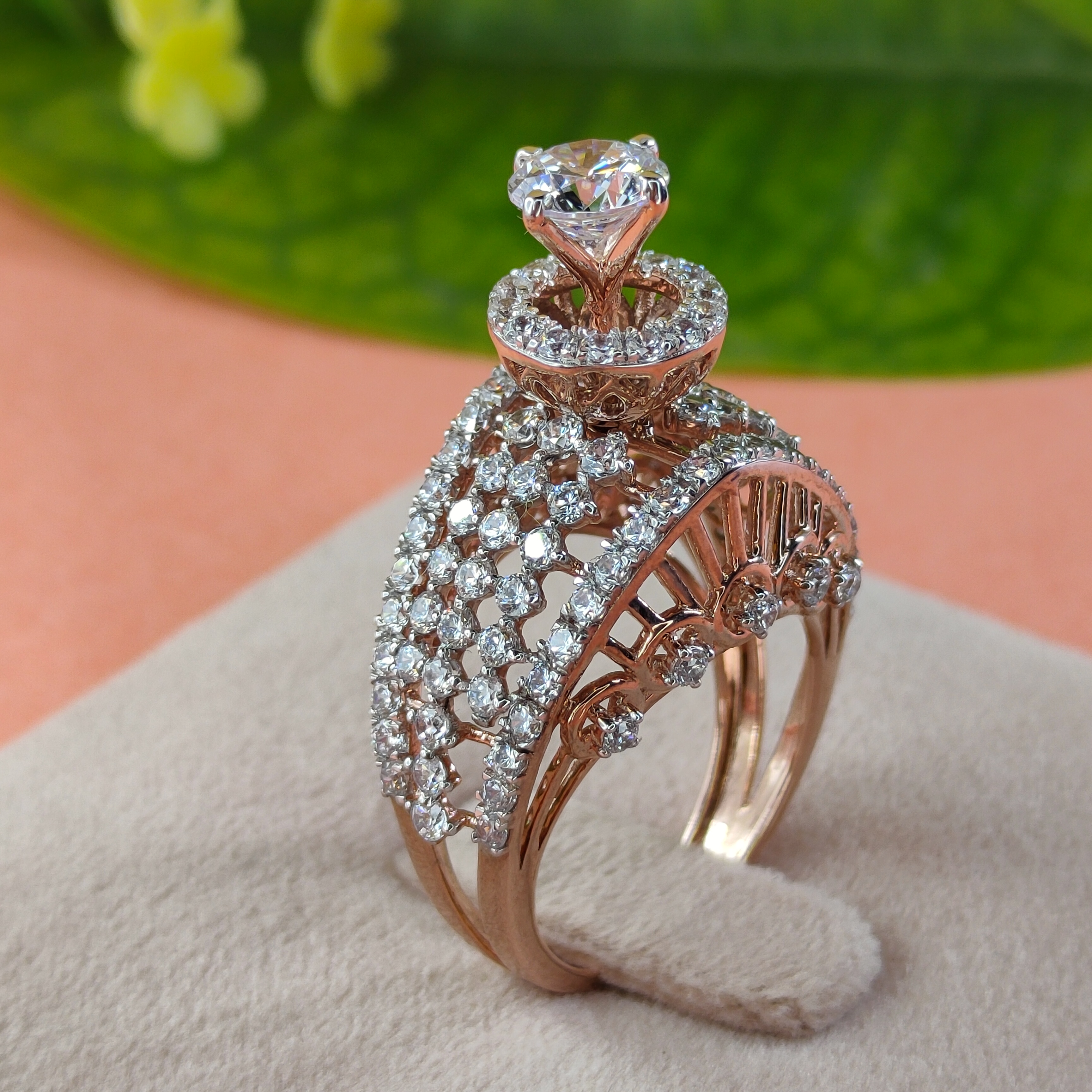 14K Gold Fancy Diamond Ring JLR41