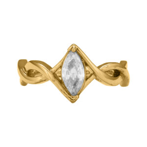 14K Gold Simple Diamond Ring JLR27