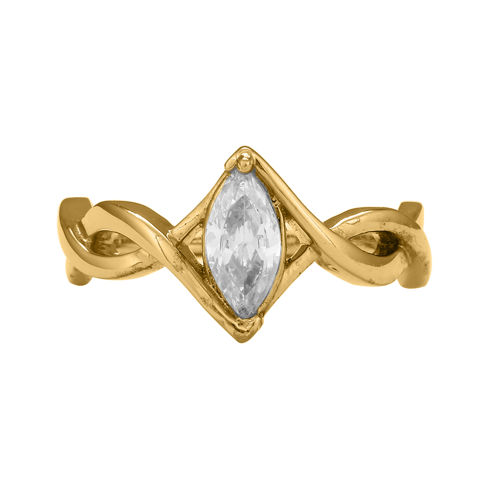 14K Gold Simple Diamond Ring JLR27
