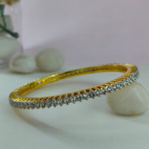 14k diamond fancy bangle
