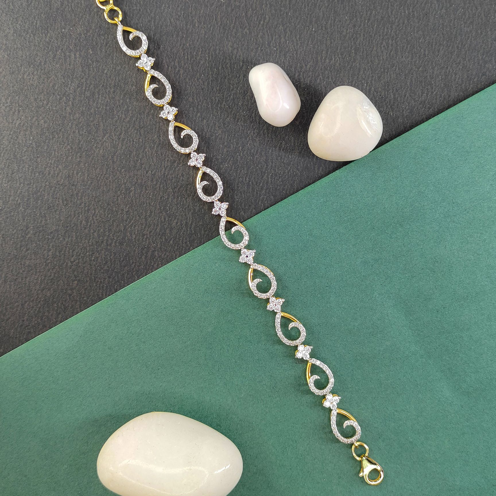 14K Gold Trending Diamond Bracelet JBRC10