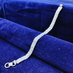 70 K Silver Mens Bracelet