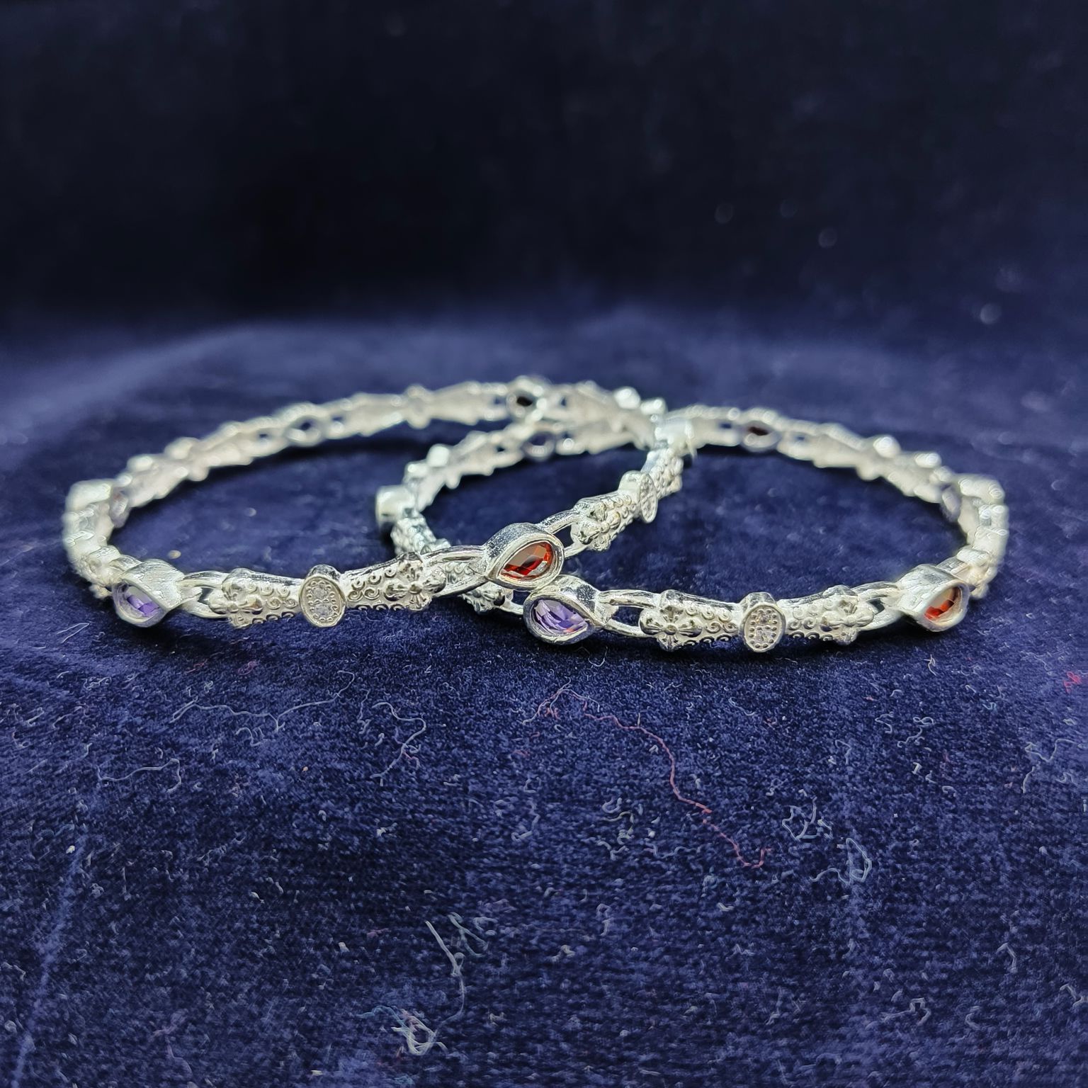 Silver Dazzling Bangles