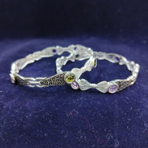 Silver Antique Bangles
