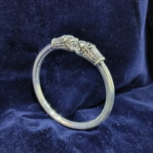 Silver Tiger Design Kada For Men