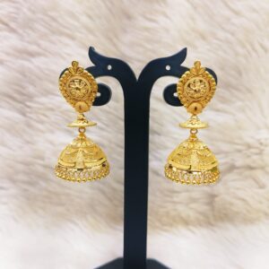 22K Gold Designer Jumkha Earrings