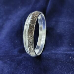 Silver Om Namo Shivay Design Kada