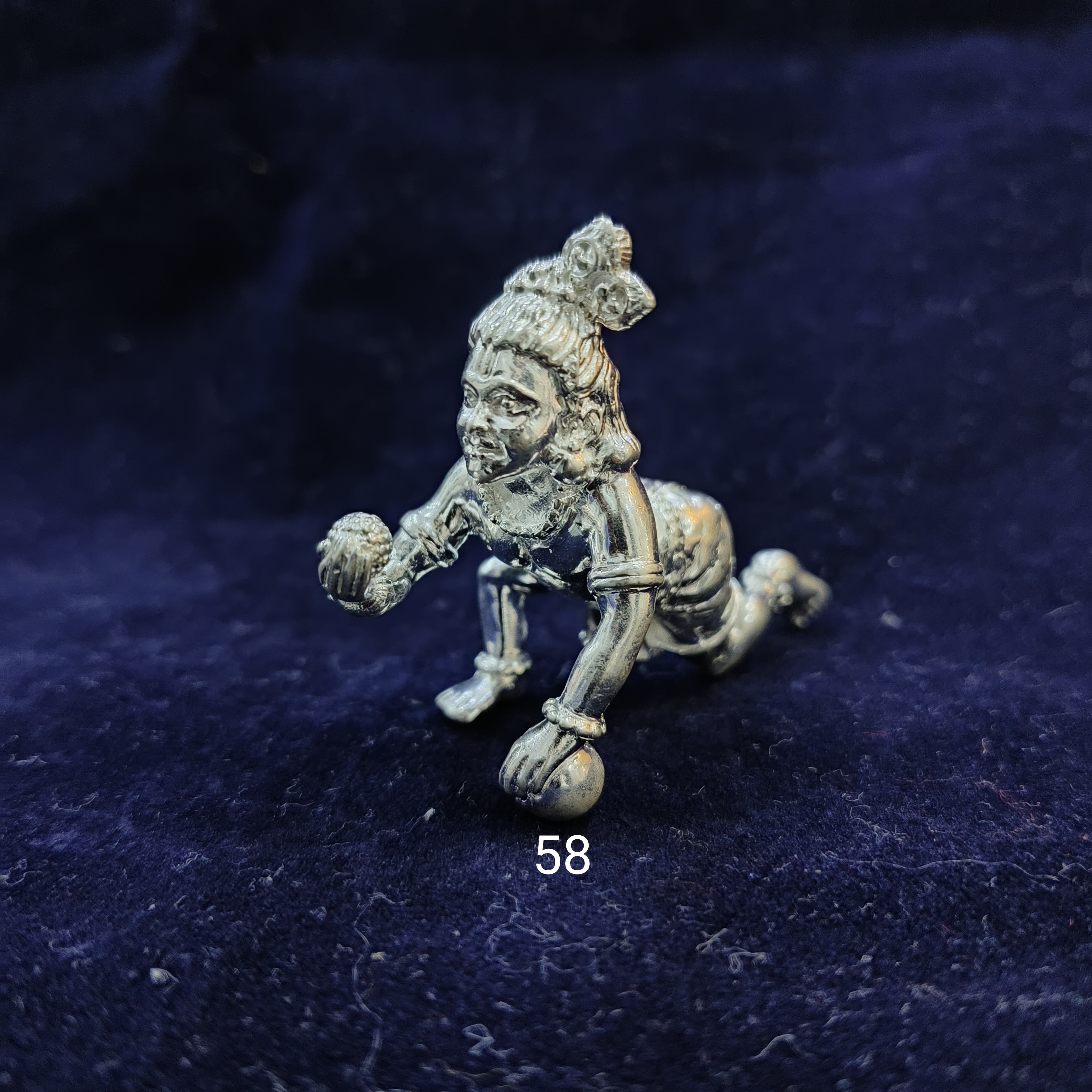 Silver bal gopal idol
