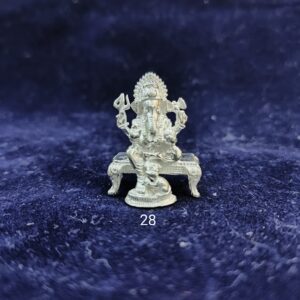 925 silver ganpati chaurang idol