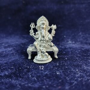 Silver chaurang ganpati idol