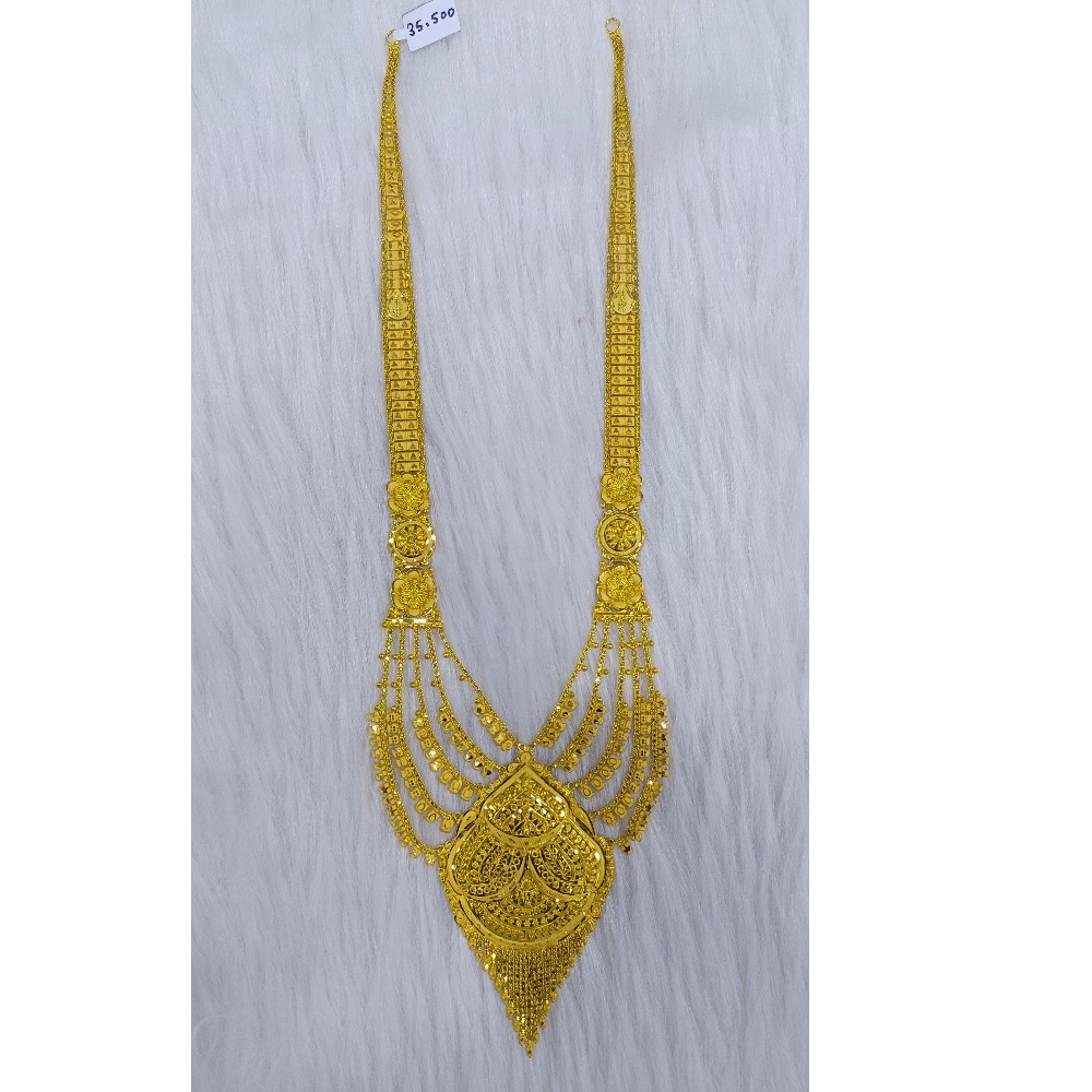 22k gold long bridal necklace