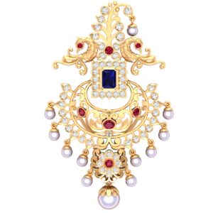 22kt gold meenakari pendants