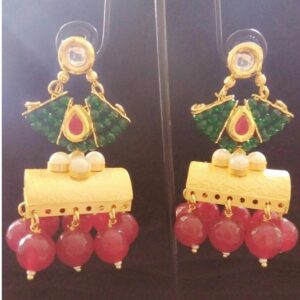 Designer Earrings with Color Beads Indian Fashion Jewellery