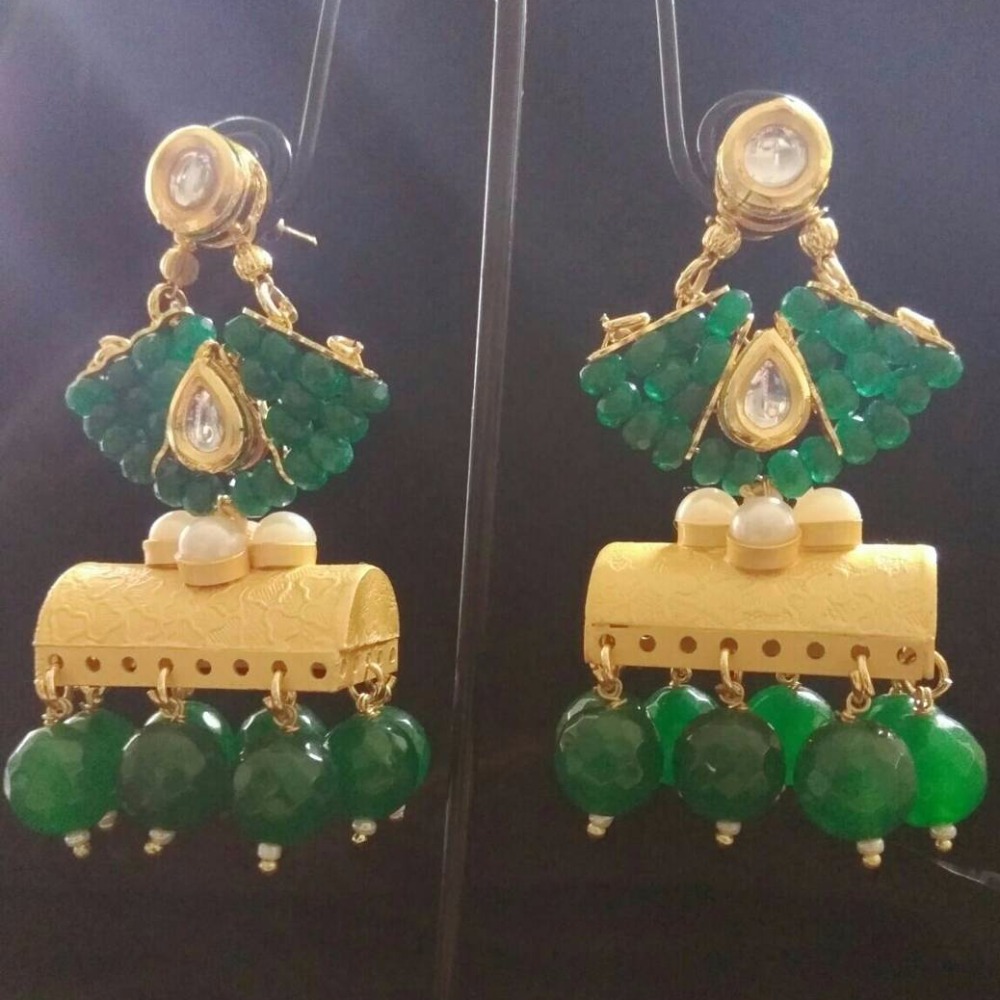 Designer Earrings with Color Beads Indian Fashion Jewellery