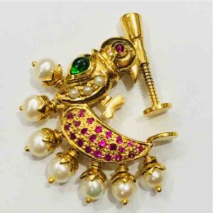 Moti Stone peacock Nosepin