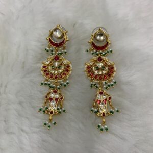 Chandbali Hanging Kundan Earrings