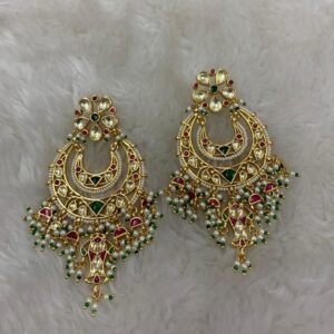 Artificial White Moti Wedding Earrings