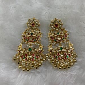 Bridal Kundan Chandbali Earrings