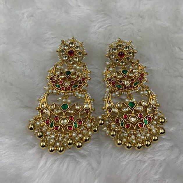 Bridal Kundan Chandbali Earrings