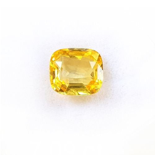 7.09ct cushion Natural yellow-sapphire (pukhraj)