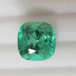 6.77ct cushion green emerald-panna