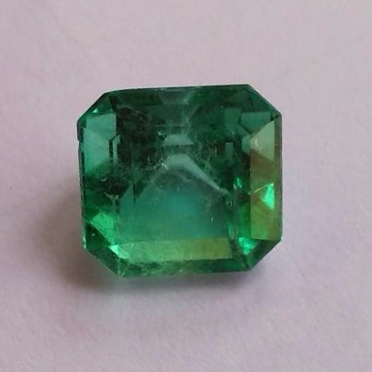 6.52ct emerald-cut green emerald-panna