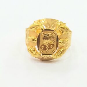 22 K FANCY PLAIN GENTS RING