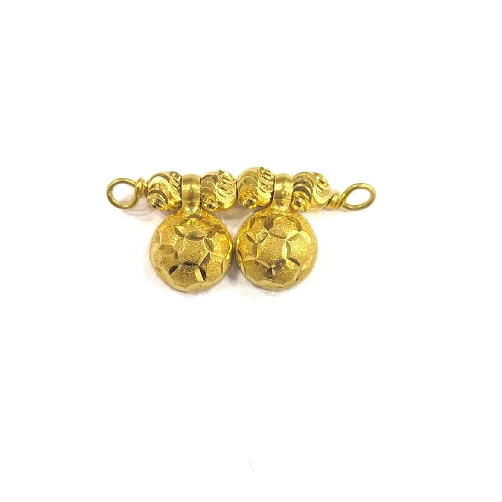 916 GOLD CERTIFIED PLAIN LADIES ROUND MANGALSUTRA PENDANT